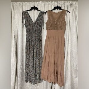 Two Boho Maxi Dresses S/M